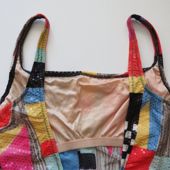 Diva Dillards Multicolor Sequined Women’s One Piece Sleeveless  Swimsuit 14 (30) - Picture 5 of 13